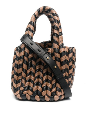 

Woven top-handle tote, Nanushka Woven top-handle tote