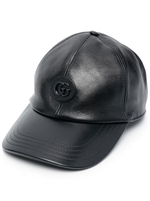 

Double G leather baseball hat, Gucci Double G leather baseball hat