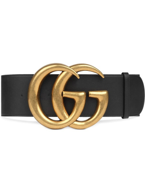 

Wide leather belt with Double G, Gucci Wide leather belt with Double G