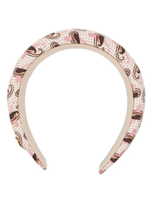 

Graphic-print silk headband, ETRO Graphic-print silk headband