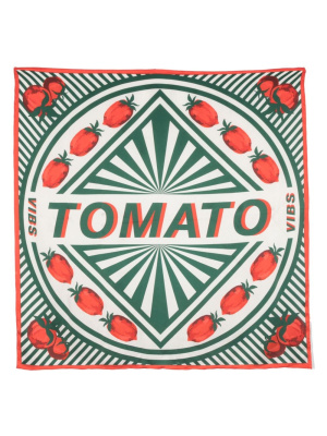 

Tomato-print silk scarf, Henrik Vibskov Tomato-print silk scarf