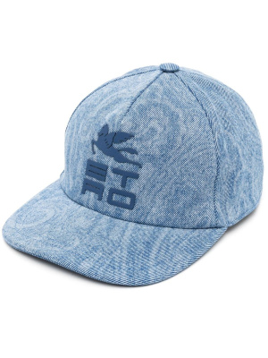 

Logo-patch denim cap, ETRO Logo-patch denim cap