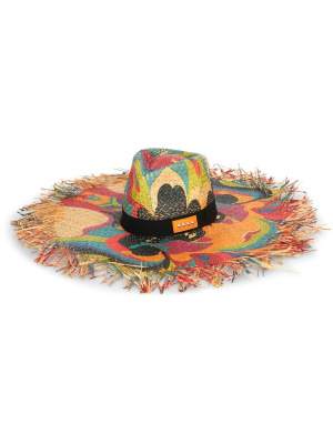 

Graphic-print straw sun hat, ETRO Graphic-print straw sun hat