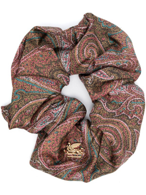 

Graphic-print silk scrunchy, ETRO Graphic-print silk scrunchy