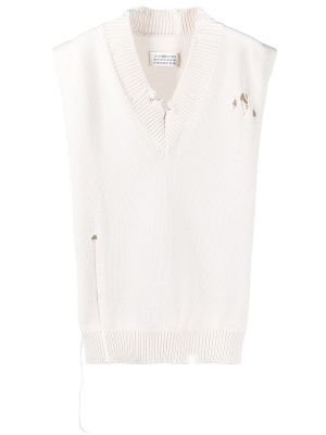 

Distressed V-neck stole, Maison Margiela Distressed V-neck stole