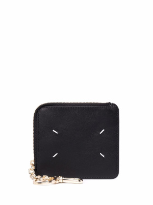 

Logo-print leather wallet, Maison Margiela Logo-print leather wallet