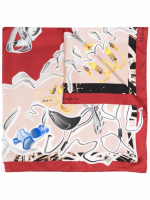 

Abstract-print silk scarf, Maison Margiela Abstract-print silk scarf