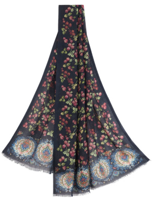 

Berry-print cashmere scarf, ETRO Berry-print cashmere scarf