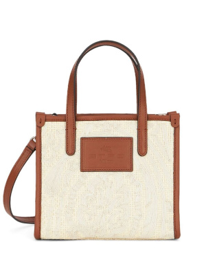 

Logo-patch paisley-print tote bag, ETRO Logo-patch paisley-print tote bag