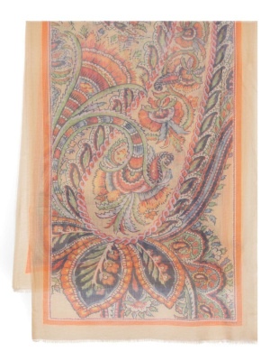 

Paisley-print cashmere scarf, ETRO Paisley-print cashmere scarf