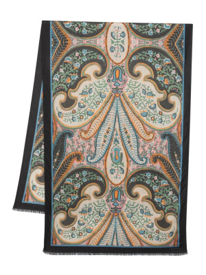 

Paisley-print frayed-hem scarf, ETRO Paisley-print frayed-hem scarf