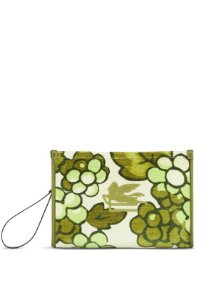 

Berry-print velvet pouch, ETRO Berry-print velvet pouch