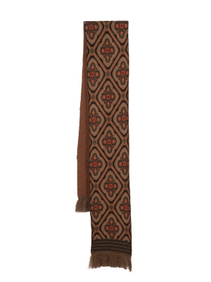 

Patterned-jacquard fringed scarf, ETRO Patterned-jacquard fringed scarf