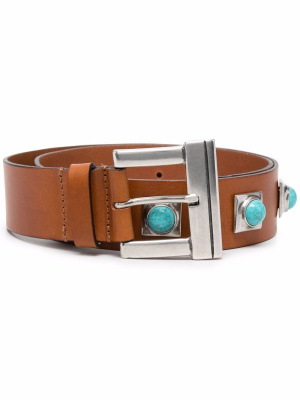 

Leather stone belt, ETRO Leather stone belt