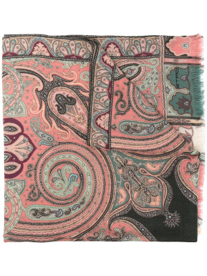

Paisley-print wool-blend scarf, ETRO Paisley-print wool-blend scarf