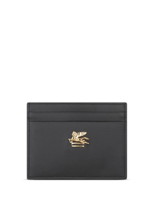 

Leather logo plaque card holder, ETRO Leather logo plaque card holder