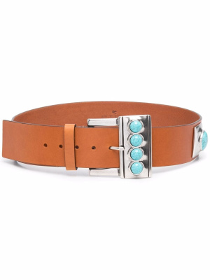 

Leather stone belt, ETRO Leather stone belt
