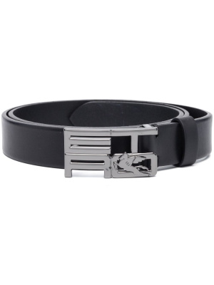 

Logo-buckle leather belt, ETRO Logo-buckle leather belt
