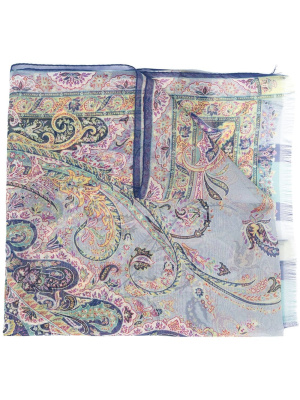 

Paisley-print sheer scarf, ETRO Paisley-print sheer scarf