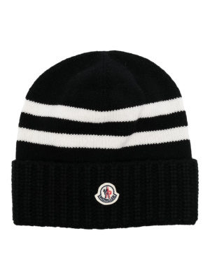 

Logo-patch knitted beanie, Moncler Logo-patch knitted beanie