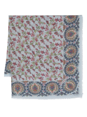 

Floral-print cashmere shawl, ETRO Floral-print cashmere shawl