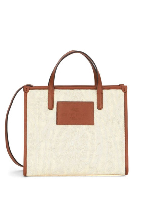 

Embossed-logo detail tote bag, ETRO Embossed-logo detail tote bag