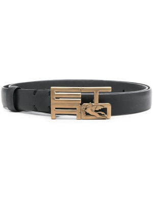 

Logo-buckle leather belt, ETRO Logo-buckle leather belt