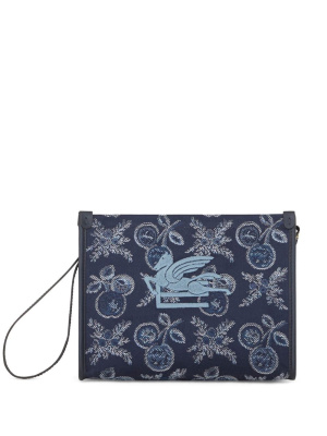 

Logo-embroidered jacquard beauty case, ETRO Logo-embroidered jacquard beauty case