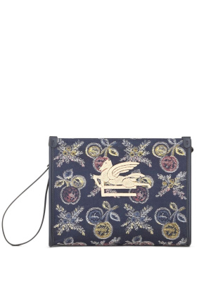 

Logo-embroidered jacquard beauty case, ETRO Logo-embroidered jacquard beauty case