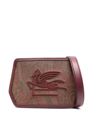 

Logo-embroidered paisley-print crossbody bag, ETRO Logo-embroidered paisley-print crossbody bag