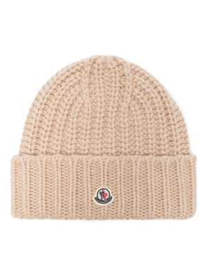 

Logo-patch cashmere beanie, Moncler Logo-patch cashmere beanie