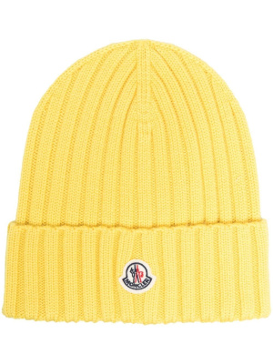 

Logo-patch ribbed beanie, Moncler Logo-patch ribbed beanie