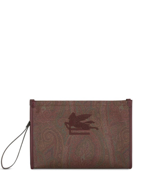 

Paisley-print embroidered pouch, ETRO Paisley-print embroidered pouch