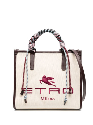 

Logo-embroidered tote bag, ETRO Logo-embroidered tote bag