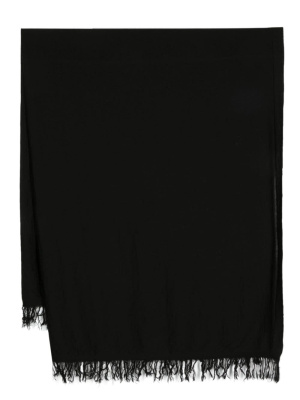 

Fringed-edge knitted wool scarf, Rick Owens Fringed-edge knitted wool scarf