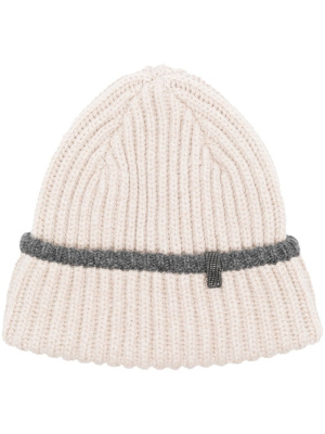 

Ribbed-knit cashmere hat, Brunello Cucinelli Ribbed-knit cashmere hat