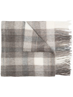 

Check fringed scarf, Brunello Cucinelli Check fringed scarf