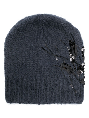 

Sequin-embellished knitted beanie, Brunello Cucinelli Sequin-embellished knitted beanie