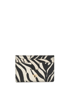 

Zebra-print leather cardholder, TOM FORD Zebra-print leather cardholder