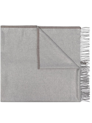 

Glittered frayed-edge scarf, Brunello Cucinelli Glittered frayed-edge scarf
