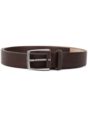 

Lizard-effect belt, Brunello Cucinelli Lizard-effect belt