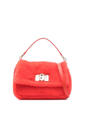 

Shearling logo-plaque tote bag, Furla Shearling logo-plaque tote bag