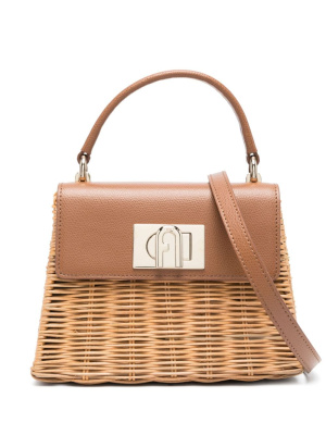 

1927 woven-wicker mini tote bag, Furla 1927 woven-wicker mini tote bag