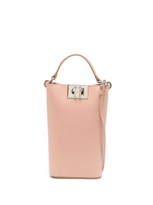 

Flip-lock leather tote bag, Furla Flip-lock leather tote bag