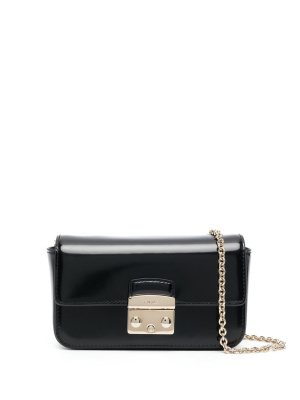 

Engraved-logo leather crossbody bag, Furla Engraved-logo leather crossbody bag