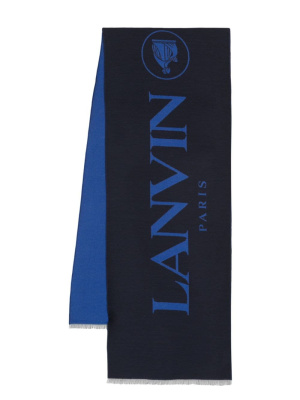 

Intarsia-knit logo scarf, Lanvin Intarsia-knit logo scarf