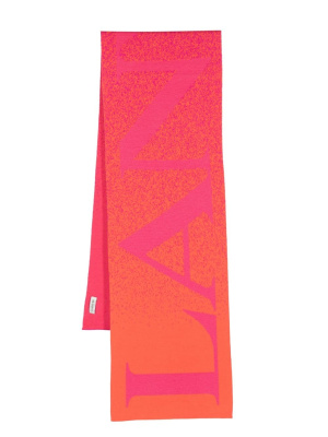 

Intarsia-knit logo scarf, Lanvin Intarsia-knit logo scarf