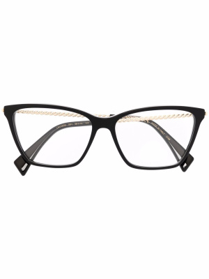 

Logo-print square-frame glasses, Lanvin Logo-print square-frame glasses