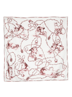 

Cat-print silk scarf, Lanvin Cat-print silk scarf