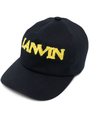 

Logo-embroidered cotton-blend cap, Lanvin Logo-embroidered cotton-blend cap